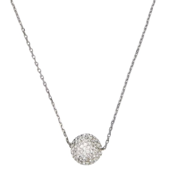 kate spade Jewelry - KATE SPADE • Silver Razzle Dazzle Crystal Ball Pendant Necklace